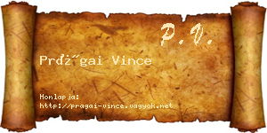 Prágai Vince névjegykártya