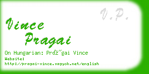 vince pragai business card